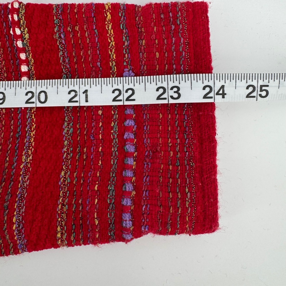 Coldwater Creek Boho Patchwork Jacket Red Size Sm… - image 8